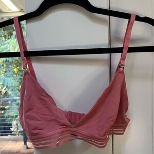 Unlined pink bra